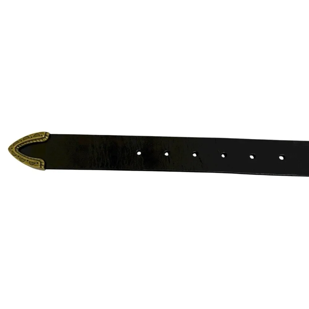 Lucky‎ Brand Women’s Size Small Black 100% Leather Belt Detailed Buckle NWT